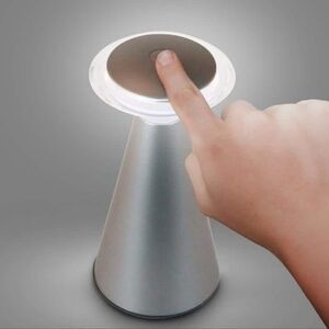 TouchTop LED Lamp Set Of 2 in Silver Color.
